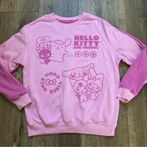 Sanrio x Hello Kitty Adult Crewneck Sweatshirt, Pullover, Graphic Characters, M